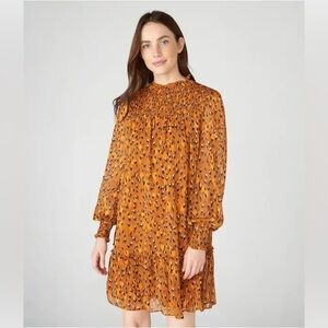 Karl Lagerfeld Vibrant Orange Long Sleeve Dress